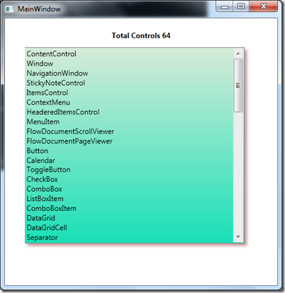 Get List of all Control Types in WPF – Daily .NET Tips
