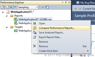 Comparing Profiler Performance Reports In Visual Studio 2010 | LaptrinhX