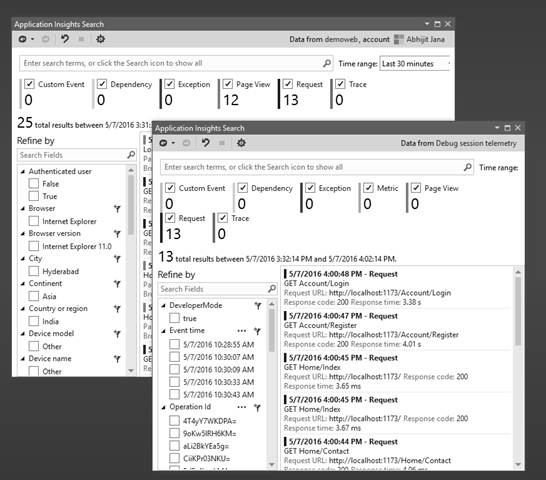 Searching telemetry data for the debug session in Visual Studio – Daily ...