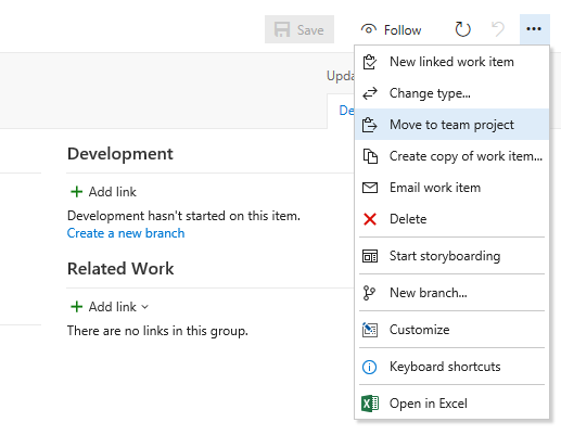 Move a VSTS Work Item 