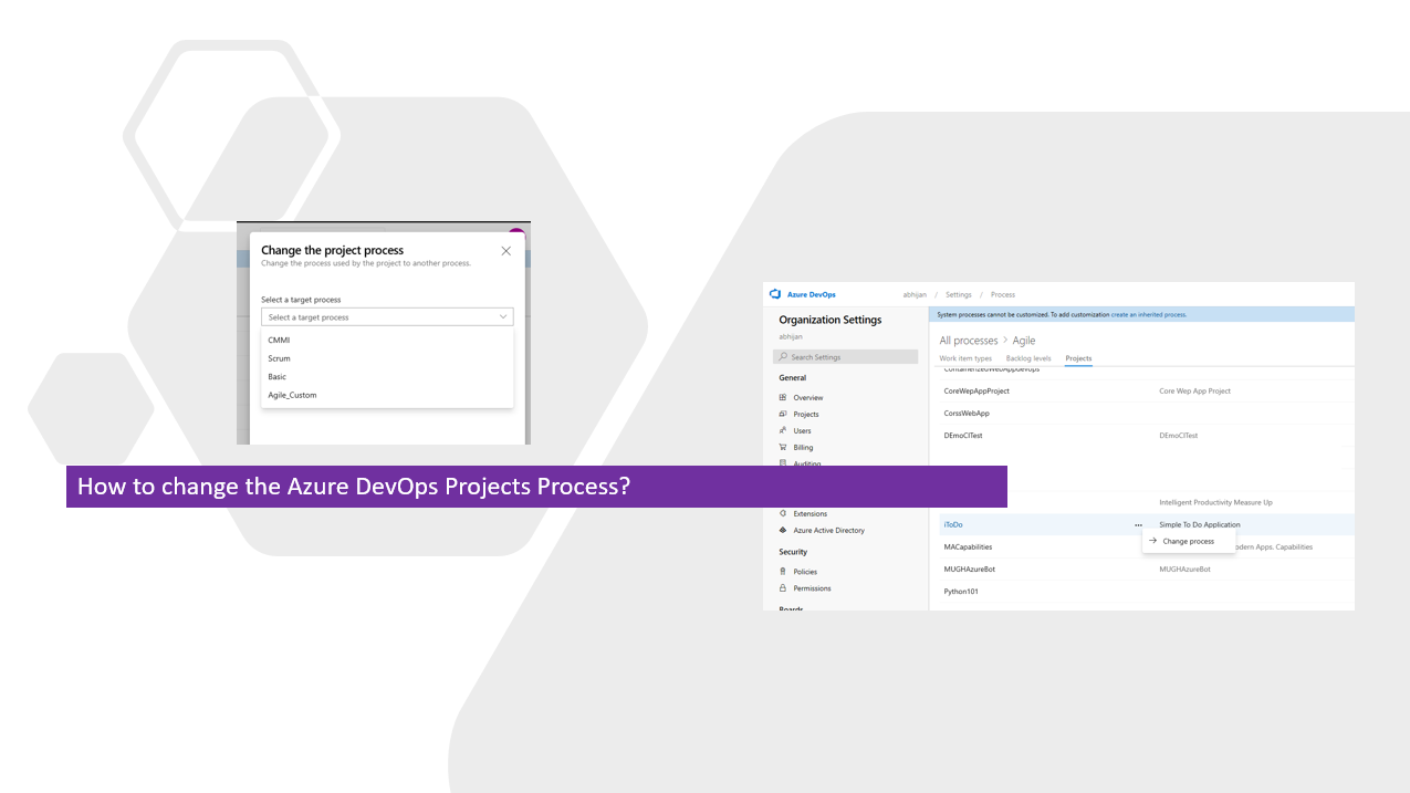 How To Change The Azure DevOps Projects Process? - Daily .NET Tips